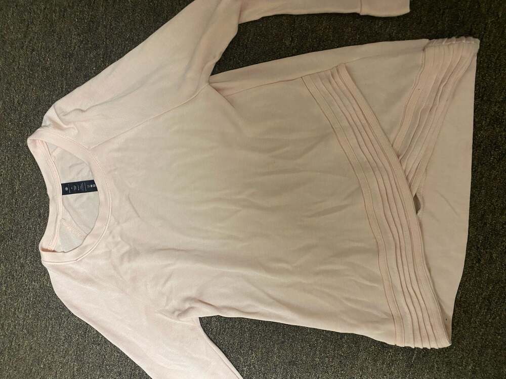 Yogalicious Pink Modal Blend Criss Cross Hem Long Sleeve Pullover